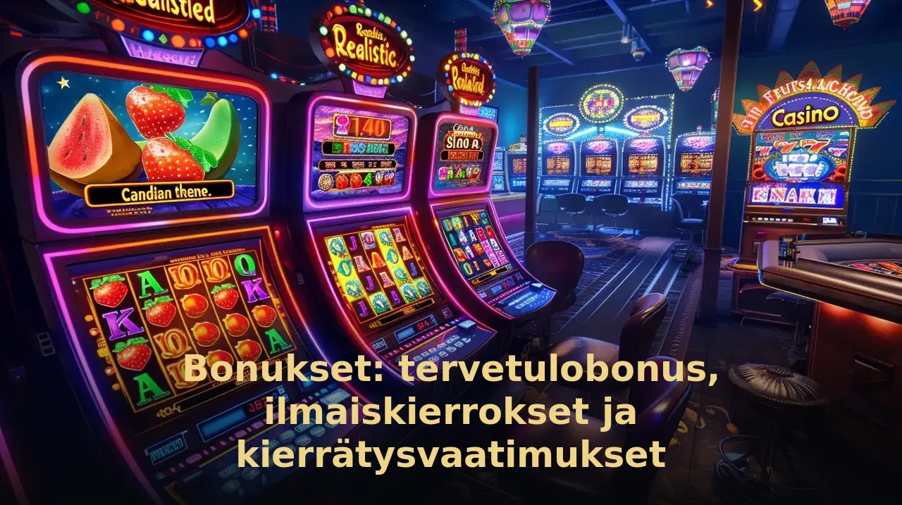 Bonukset: tervetulobonus, ilmaiskierrokset ja kierrätysvaatimukset